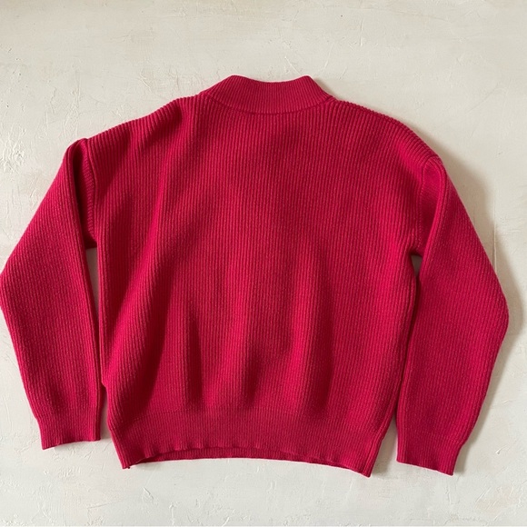 Sezane Lucas Pullover Sweater in Bright Pink Size S - Picture 7 of 9